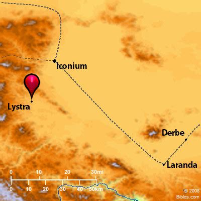 zeus and hermes in lystra|map of lystra and derbe.